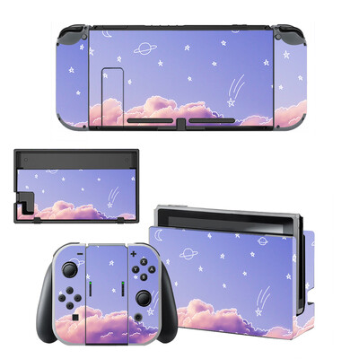 „Nintendo Switch“ konsolės „Joy-con“ valdiklio doko vinilo lipduko lipdukas „Starry Sky Skin“