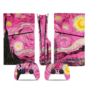 Αυτοκόλλητο αυτοκόλλητου για PS5 Slim Disc Full Cover for PS5 Slim Disc Console Skin Protective film for PS5 Slim