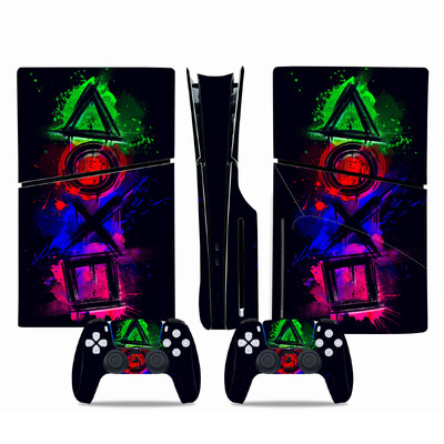 Autocolant pentru discul PS5 Slim Acoperire completă pentru PS5 Slim Disc Consola Film de protecție pentru PS5 Slim