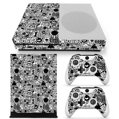 Autocolante cool Vinyl Decal Skin Sticker pentru Microsoft Xbox One S Slim Console + 2 Controlere Husă de protecție