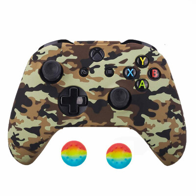 Нов силиконов геймпад защитен калъф за XBox One Slim Controller Protector Camouflage Controle Cover Джойстик за XBOXONES