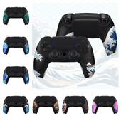 Противоплъзгаща се абсорбираща пот контролна ръкохватка PlayVital за ps5 контролер, професионални текстурирани подложки, меки гумени дръжки
