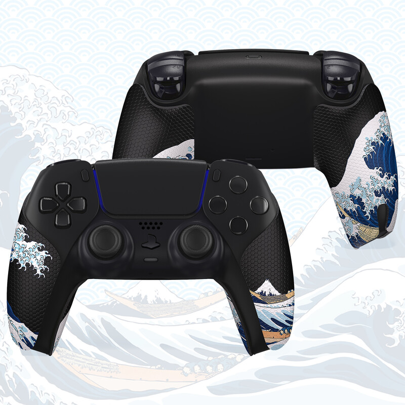 Противоплъзгаща се абсорбираща пот контролна ръкохватка PlayVital за ps5 контролер, професионални текстурирани подложки, меки гумени дръжки