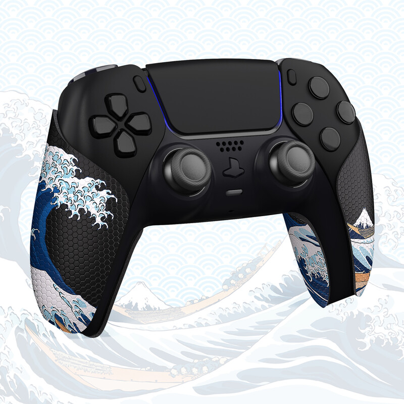 Противоплъзгаща се абсорбираща пот контролна ръкохватка PlayVital за ps5 контролер, професионални текстурирани подложки, меки гумени дръжки