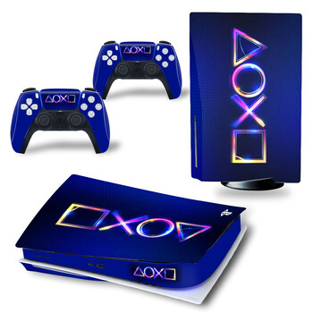 Skin Sticker for PS5 Disc Console Protective Decal for PS5 Disc Vinyl Decal Cover Wrap for PS5 Controller