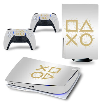 Skin Sticker for PS5 Disc Console Protective Decal for PS5 Disc Vinyl Decal Cover Wrap for PS5 Controller