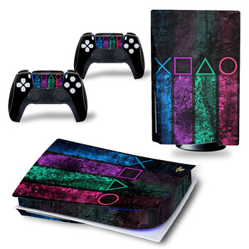 Skin Sticker for PS5 Disc Console Protective Decal for PS5 Disc Vinyl Decal Cover Wrap for PS5 Controller