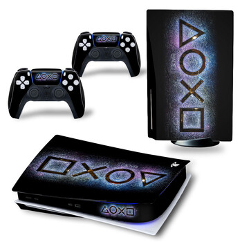 Skin Sticker for PS5 Disc Console Protective Decal for PS5 Disc Vinyl Decal Cover Wrap for PS5 Controller