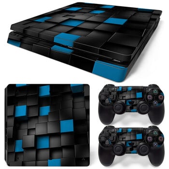 Skin Sticker for PS4 Slim Console Vinyl Decal for PS4 Slim Controller Αξεσουάρ παιχνιδιών Προστατευτικό κάλυμμα