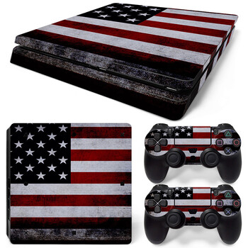 Skin Sticker for PS4 Slim Console Vinyl Decal for PS4 Slim Controller Αξεσουάρ παιχνιδιών Προστατευτικό κάλυμμα