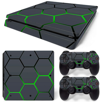 Skin Sticker for PS4 Slim Console Vinyl Decal for PS4 Slim Controller Αξεσουάρ παιχνιδιών Προστατευτικό κάλυμμα