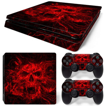 Skin Sticker for PS4 Slim Console Vinyl Decal for PS4 Slim Controller Αξεσουάρ παιχνιδιών Προστατευτικό κάλυμμα