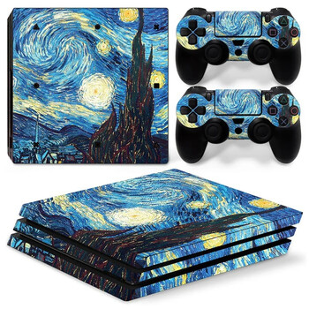 Προστατευτικό αυτοκόλλητο δέρματος για PS4 Pro PVC Skin αυτοκόλλητο βινυλίου Decal Cover Console Controllers Protective Skin Sticker