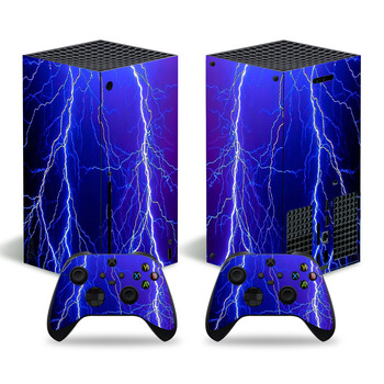 Για X-box Series X Console and 2 Controller Skin Sticker Geometric Lattice Protective Vinyl Decal Full Set for XSX Skin