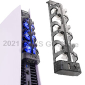 PS5 priedai 3 aušintuvo ventiliatorius, efektyvi aušinimo sistema su LED lempute, skirta Sony Playstation 5 PS 5 diskams ir skaitmeninio leidimo konsolei