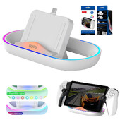 RGB зарядна докинг станция за Playstation Portal Console Type-C зарядно устройство Стойка Основен държач за PS5 PS Portal Аксесоари
