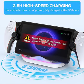 RGB Charging Dock Station for Playstation Portal Console Type-C Βάση βάσης βάσης φόρτισης για PS5 PS Portal Accessories