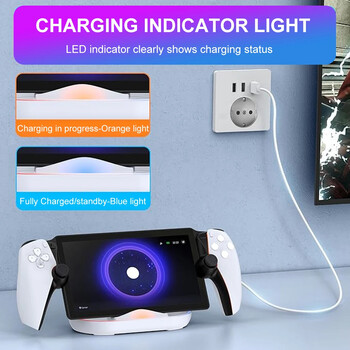 RGB Charging Dock Station for Playstation Portal Console Type-C Βάση βάσης βάσης φόρτισης για PS5 PS Portal Accessories