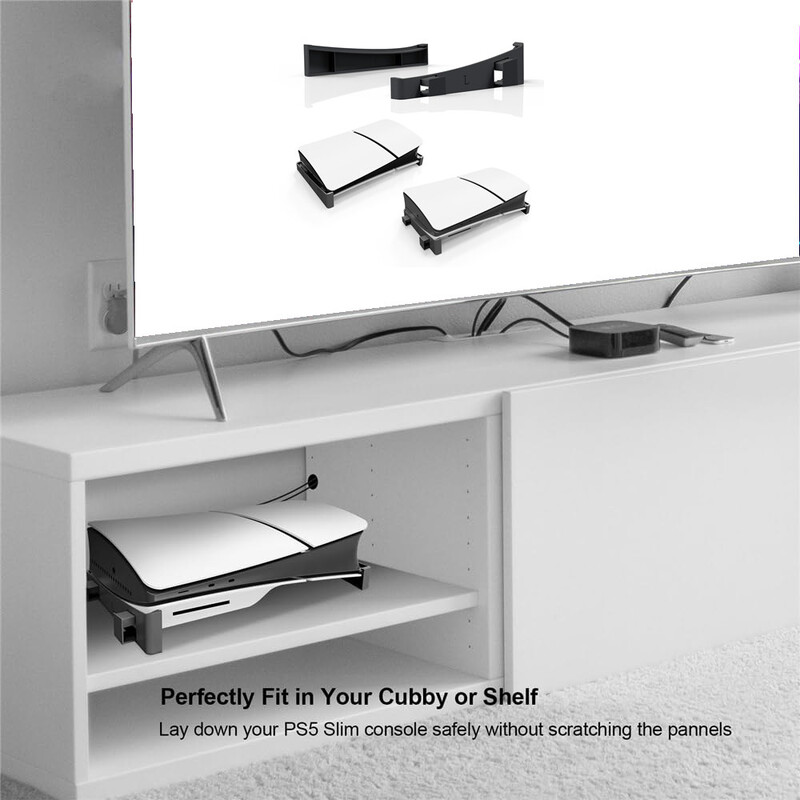 Držač konzole Horizontalni stalak za pohranu za PS5 Pro PS5 Slim postolje za Playstation Disc Digital Editions za PS5 Dodatak