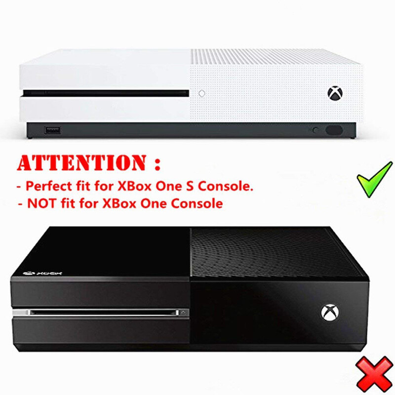Вертикална стойка за Xbox One S Вградени вентилационни отвори за охлаждане и нехлъзгащи се крачета за тънка игрова конзола Microsoft Xbox One Монтаж на докинг станция