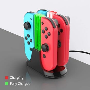 FOR Nintend Switch 4 Controller Charger Indicator Charging Dock Station for Nitendo Switch Nintendoswitch NS Joy-con Accesso