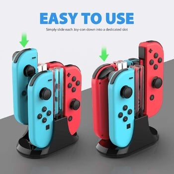 FOR Nintend Switch 4 Controller Charger Indicator Charging Dock Station for Nitendo Switch Nintendoswitch NS Joy-con Accesso