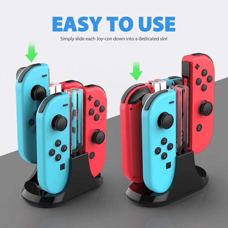 PENTRU Nintend Switch 4 Controller încărcător LED Indicator Stație de andocare de încărcare pentru Nitendo Switch Nintendoswitch NS Joy-con Acceso