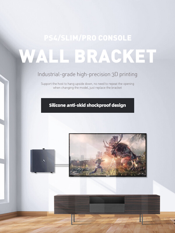 DATA FROG Zidni nosač za PS4 Playstation 4 Slim Pro konzolu Podrška Mural Držač Podloga za postolje PS4 Nosač Baza Stalak za igre Dodatak