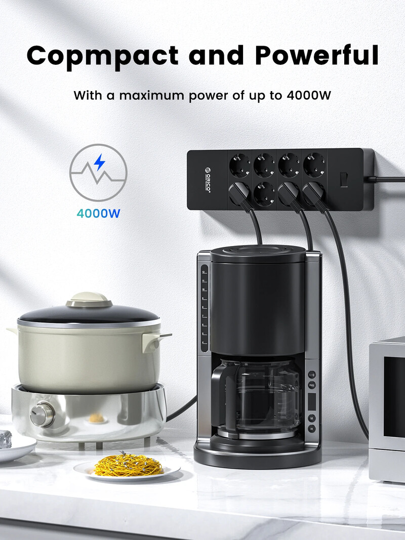 ORICO USB priključci za kućni ured Zaštita od prenapona Pametni mrežni filtar Razvodnik s produžnim kabelom Električne utičnice s