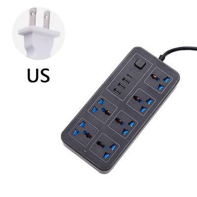 Slavina za napajanje EU SAD UK Univerzalna utičnica Razvodnik s produžnim kabelom od 1,8 m AC tip C USB priključak Električna utičnica za punjenje