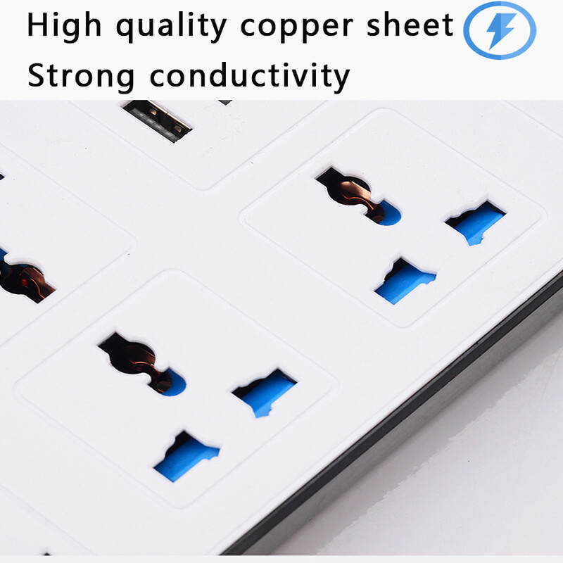 Slavina za napajanje EU SAD UK Univerzalna utičnica Razvodnik s produžnim kabelom od 1,8 m AC tip C USB priključak Električna utičnica za punjenje