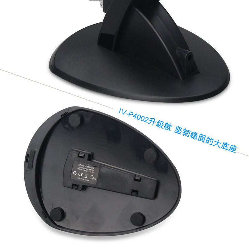 2 в 1 кабелна двойна USB зарядна стойка за PS4 Презареждане на стойка за зареждане за PS4 със синя светлина