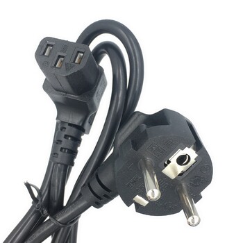 Καλώδιο Euro Plug Up Down IEC C13 Καλώδιο επέκτασης καλωδίου τροφοδοσίας υπολογιστή 1 m Καλώδιο τροφοδοσίας ΕΕ για οθόνη PSU Antminer Printer