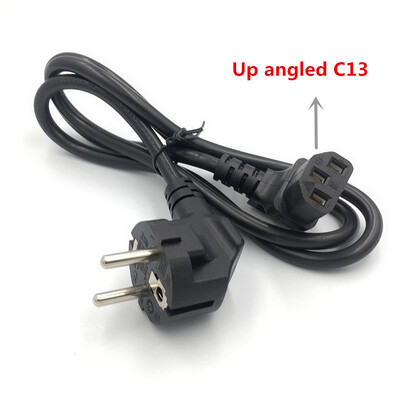 Euro Plug Cable Up Down IEC C13 Компютърен захранващ кабел Удължителен кабел 1m EU захранващ кабел за монитор PSU Antminer принтер