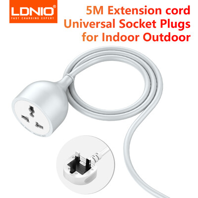 LDNIO 2500W 5M produžni kabel Univerzalna utičnica Razvodnici EU/UK/US utikač Električna utičnica za kućnu električnu energiju na otvorenom