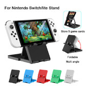 Za funda Nintendo switch lite stalak Sklopivi nosač s pohranom 5 igraćih kartica za nintendo switch oled konzolu Stalak za prikaz
