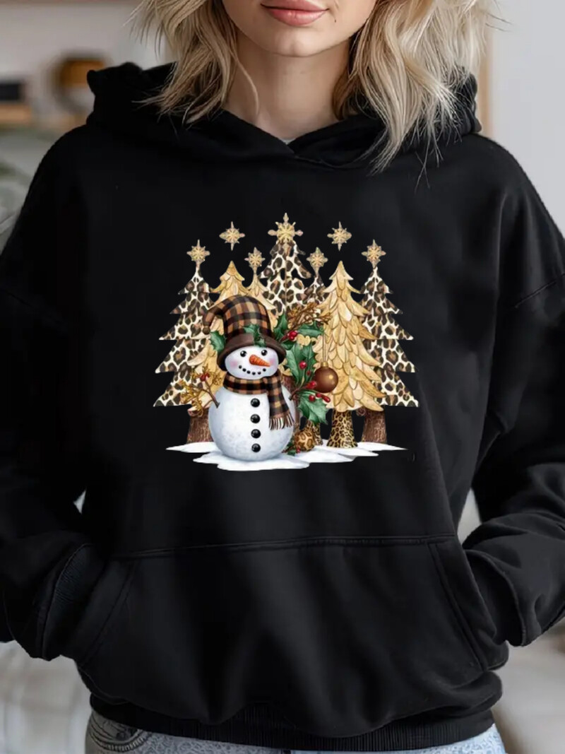 Prekogranična nova europska i američka odjeća velika baršunasta majica s kapuljačom s printom 2024TEMU