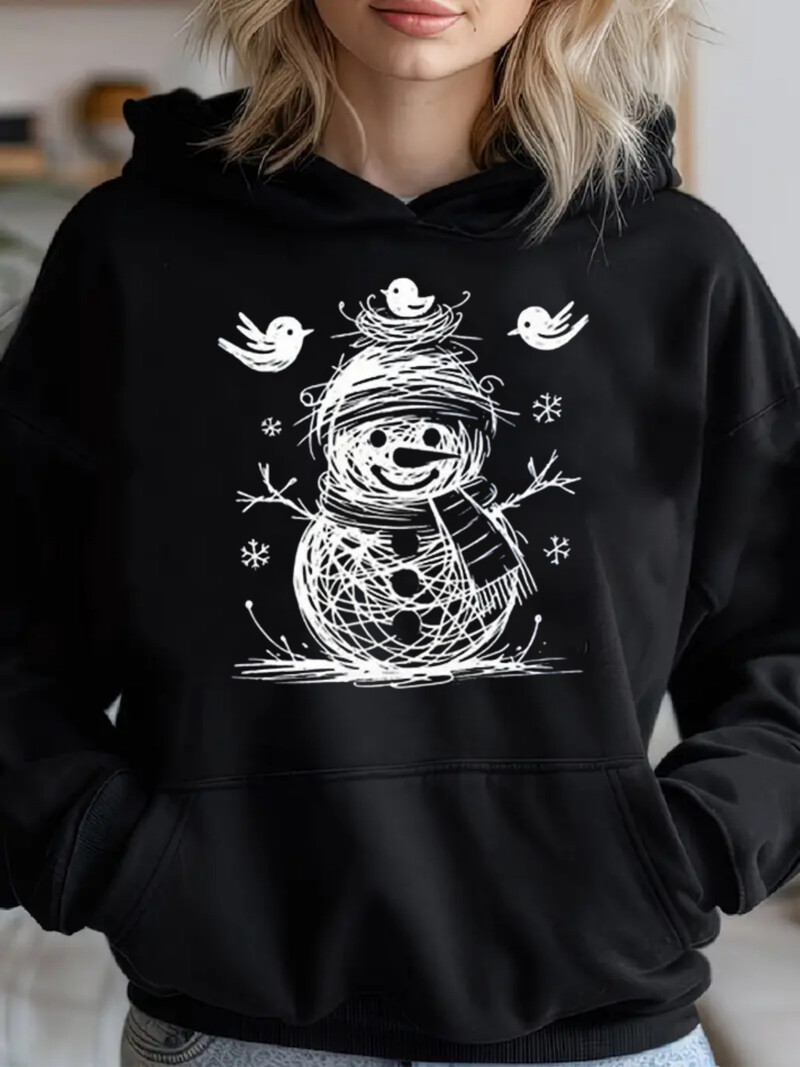 Prekogranična nova europska i američka odjeća velika baršunasta majica s kapuljačom s printom 2024TEMU