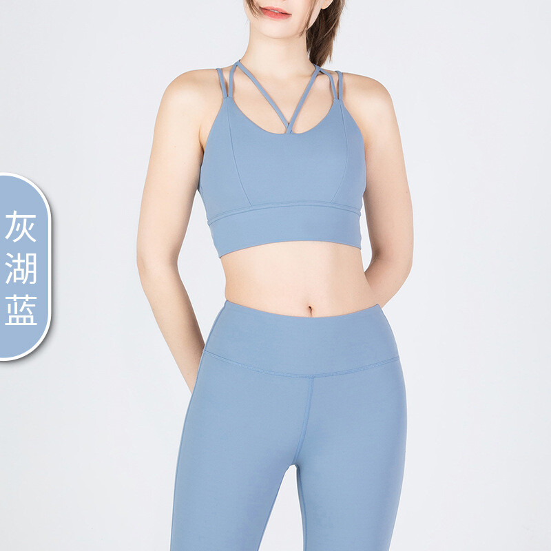  Fitnes sportski grudnjak za trčanje otporan na udarce Ženski naramenice za špagete Prekrasan grudnjak za leđa bez obruba Grudnjak za jogu