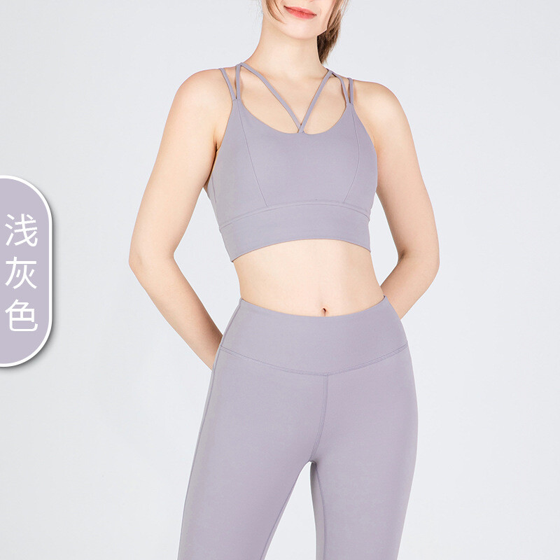  Fitnes sportski grudnjak za trčanje otporan na udarce Ženski naramenice za špagete Prekrasan grudnjak za leđa bez obruba Grudnjak za jogu