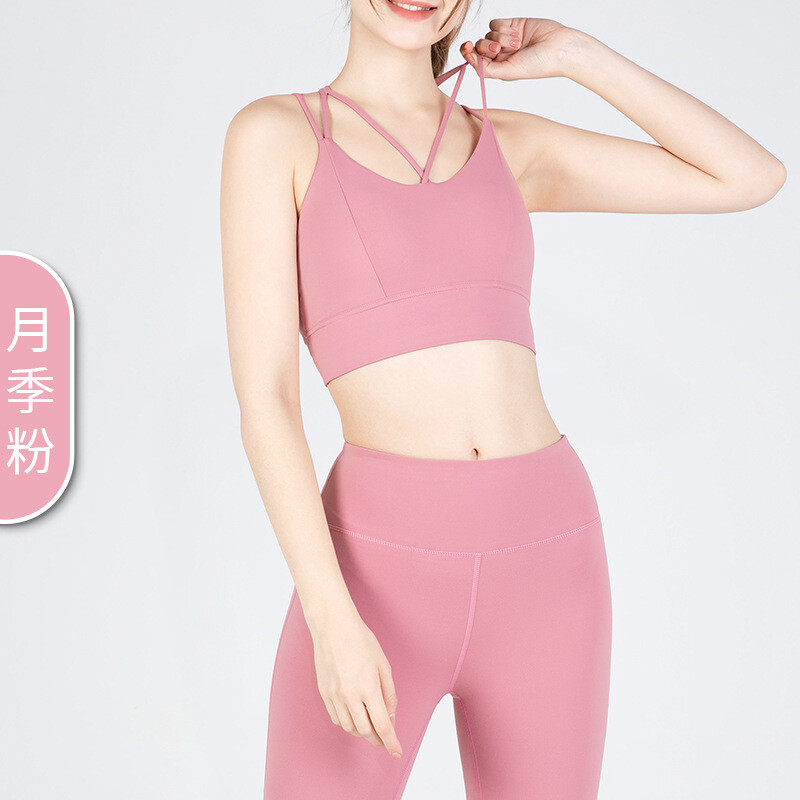  Fitnes sportski grudnjak za trčanje otporan na udarce Ženski naramenice za špagete Prekrasan grudnjak za leđa bez obruba Grudnjak za jogu