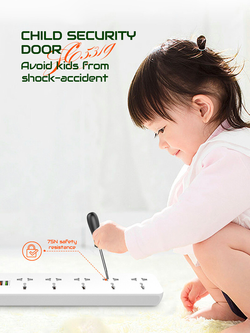 LDNIO razdjelnik s 5 utičnica s 3 USB priključka USB C USB A univerzalni produžni produžni utičnica UK EU US utikač Višenamjenski razdjelnici