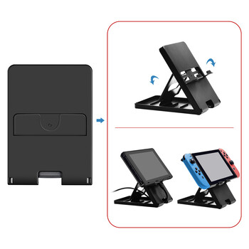 Сгъваема NS Switch Base Стойка Държач Playstand Multi-angle Bracket Compaitble Nintendo Switch Lite OLED Аксесоари за игрова конзола