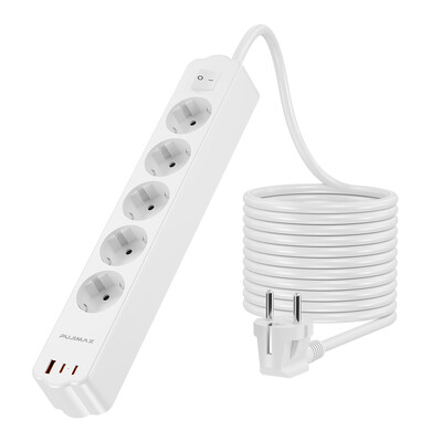 PUJIMAX Power Strip 1.5M Produžni kabel Električna utičnica Višestruke utičnice sa zaštitom od prenapona Mrežni filtar 