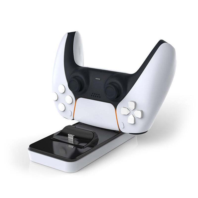 Punjač za DualSense PS5 kontroler Dual USB C set za punjenje Postolje USB kabel koji nosi elemente za ručne igre