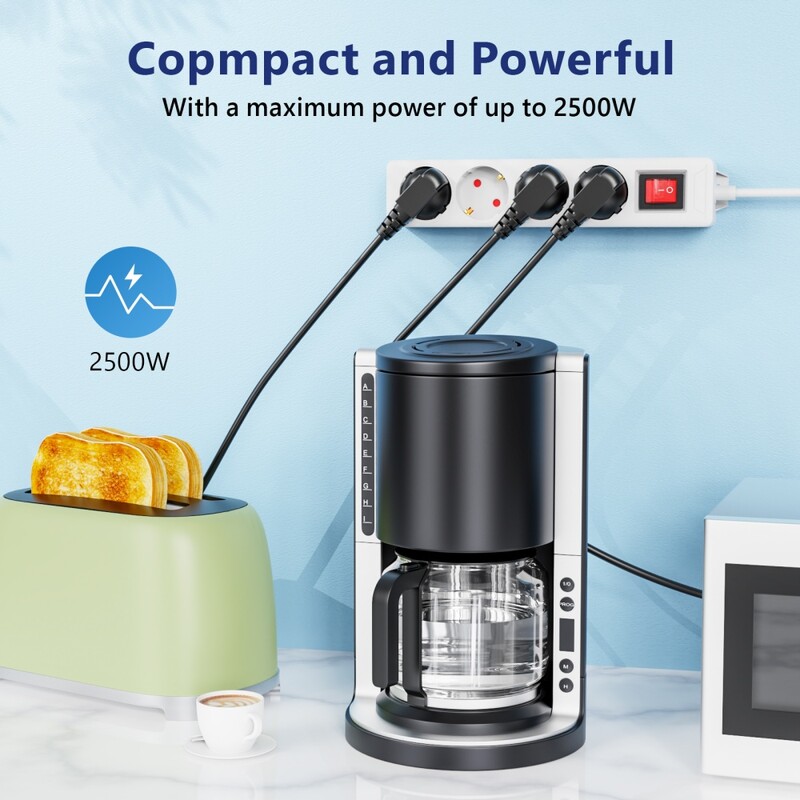 JINGMIN razvodnik za zaštitu od prenapona 3/4 AC EU električna utičnica Utičnica Adapter produžni kabel Produžni kabel 1,5 m