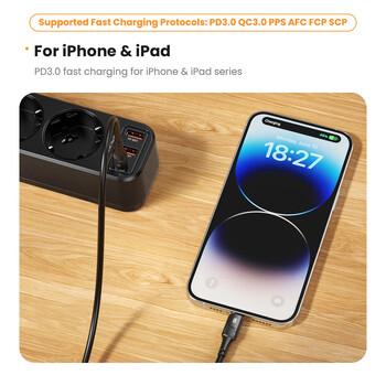 4000W EU Power Strip PD QC3.0 USB Fast Charger Smart Home Socket Προστασία υπερφόρτωσης 3 θύρες USB Πολλαπλή υποδοχή επέκτασης USB C