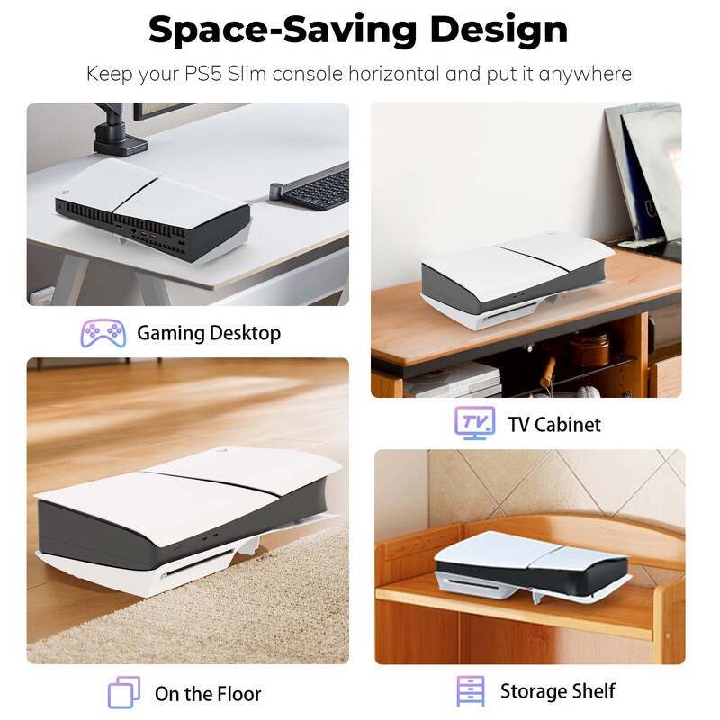 За ултратънка конзола SONY PS5 хоризонтална стойка Настолна основа фиксирана опорна светлина [специални аксесоари за шофиране]