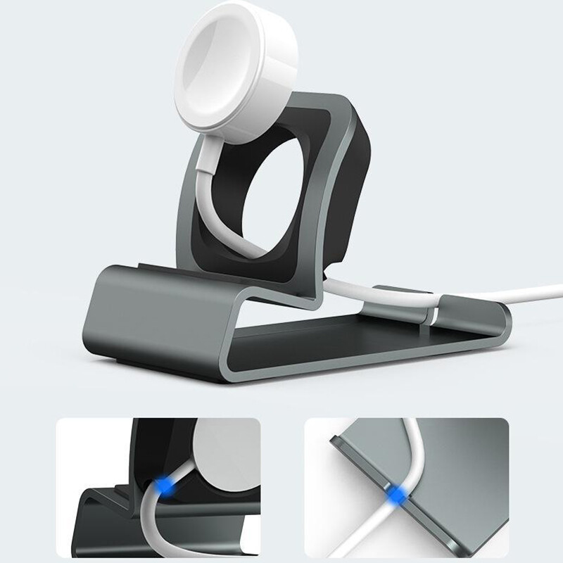 Aluminijski silikonski držač Punjač za sat Držač priključne stanice za Apple Watch Series SE 8 7 6 5 4 3 2 1 Držač stalka za punjenje sata