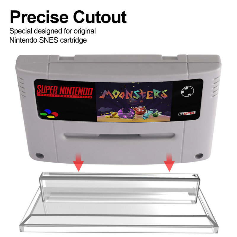 Za SNES Stalak za patrone za igre Prozirni držač zaslona za kartice za igre za SNES patrone za igre Držač za kartice Dodaci